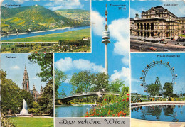 Zs51881austria Vienna Kahlenberg Town Hall Opera Ferris Wheel Bridge Beatle Tv Tower Donauturm - Vienna Center