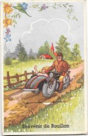 BOUILLON (Belgique) Carte à Système Dépliant Moto Side Car - Bouillon