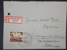 ALLEMAGNE-enveloppe En Recommandée De Munich En 1942  A Voir   P4458 - Covers & Documents