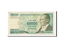 Billet, Turquie, 50,000 Lira, 1989, TB - Turquie