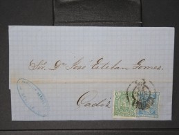 ESPAGNE - Lettre 1874 Avec Timbre - Impôts De Guerre - Détaillons Collection - A Voir - Lot N° 6161 - Brieven En Documenten