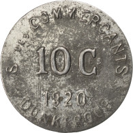 Monnaie, France, 10 Centimes, 1920, TTB+, Iron, Elie:10.2 - Notgeld