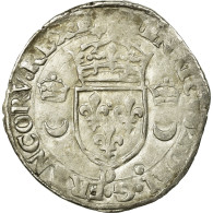 Monnaie, France, Douzain Aux Croissants, 1555, Lyon, TB+, Billon, Sombart:4380 - 1547-1559 Heinrich II.
