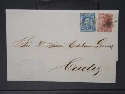 ESPAGNE - Lettre 1874 Avec Timbre - Impôts De Guerre - Détaillons Collection - A Voir - Lot N° 6183 - Brieven En Documenten