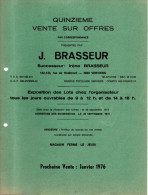 Publicité - Vente Sur Offres J. Brasseur - Verviers - 1975 - Other & Unclassified