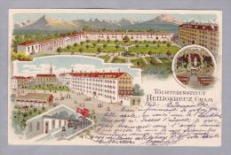 AK ZG CHAM Heiligkreuz Tochterinstitut 1899-06-26 Litho Müller & Trub - Cham