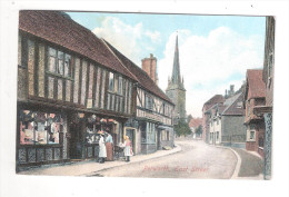 COLOUR POSTCARD WOMEN & GIRL- PRAM -WINDOW SHOPPING -EAST STREET PETWORTH - Sonstige & Ohne Zuordnung