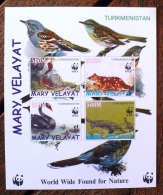 TURMENISTAN Oiseaux, Mammiferes Marins Feuillet  Neuf Sans Charniere (MNH) Emis En 1995 - Andere & Zonder Classificatie