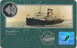 Isle Of Man - Ships - Manxman I - 10IOMD - 1991, 6.000ex, Used - Man (Isle Of)