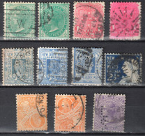 New South Wales - Australia 1897 - Mi 81-83,85,88,90 - Used - 2x Wmk Inverted, 1x Perfin - Usados