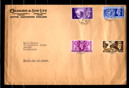 Jeux Olympique De Londres,   Yv. 241 / 244 Sur Lettre FDC  Premier Jour Voyagé - Ete 1948: Londres