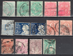 New South Wales - Australia 1905 - Mi 93-97,99,101,102 - Used 3x Wmk Inverted - Oblitérés