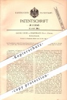 Original Patent - Jacob Grob In Erlenbach , Kanton Zürich , 1899 , Schulbank , Schule , Möbel !!! - Erlenbach