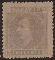 SARAWAK 1875 2c Mauve/lilac SG 3 HM UD154 - Sarawak (...-1963)