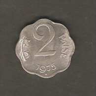 INDIA   2  PAISE  1975  (KM # 13.6) - Inde