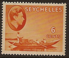 SEYCHELLES 1938 6c Pirogue SG 137 HM PL187 - Seychelles (...-1976)