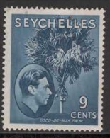 SEYCHELLES 1938 9c Dull Blue Palm SG 138ad HM AR52 - Seychellen (...-1976)