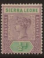 SIERRA LEONE 1896 1/2d QV SG 41 HM PN148 - Sierra Leone (...-1960)