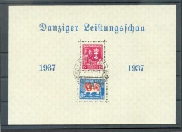 Danzig LEISTUNGSSCHAU BLOCK 3 SONDERSTEMPEL Gest. 110EUR (72603 - Oblitérés