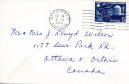 CANADA. N°373 De 1966 Sur Enveloppe Ayant Circulé. Centrale Atomique. - Cartas & Documentos