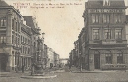 Tienen.  -    Statieplaats En Statiestraat.    Prachtkaart!  1910 Naar  Antwerpen - Tienen