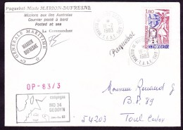 Lettre Terres Australes Et Antarctiques Françaises - Autres & Non Classés