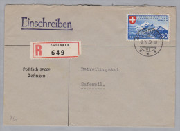 Heimat AG ZOFINGEN 1939-06-02 R-Brief Nach Safenwil - Brieven En Documenten