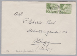 Heimat SG UZNACH 1955-10-02 Bahnstationstempel  Brief Nach Höngg - Railway