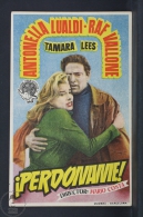 Original Old Cinema/ Movie Advertising Image - Movie: Perdonami! - Raf Vallone, Antonella Lualdi, Tamara Lees - Cinema Advertisement