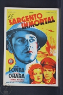 Original Old Cinema/ Movie Advertising Image - WWII Movie: Immortal Sergeant - Henry Fonda, Maureen O´Hara, Thomas Mitch - Cinema Advertisement