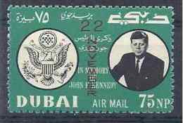 1964 DUBAI Michel 144A** Kennedy, Surchargé - Dubai