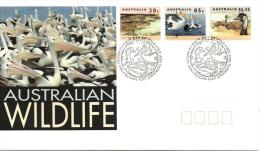 AUSTRALIA FDC WILDLIFE NATIVE BIRDS & CROCODILE ANIMAL SET OF 3 STAMPS DATED 01-03-1994 CTO SG? READ DESCRIPTION !! - Covers & Documents