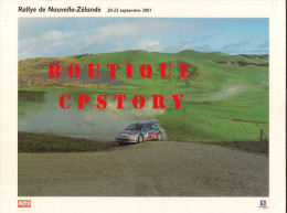 RALLYE AUTOMOBILE De NOUVELLE ZELANDE - VOITURE PEUGEOT 206 - AUTO COURSE - PUBLICITE TOTAL & MICHELIN - 30x40 - Rallye