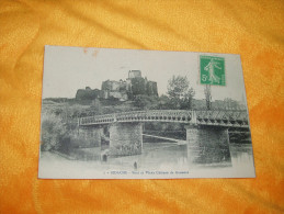 CARTE POSTALE ANCIENNE CIRCULEE DE 1916. / BIDACHE.- PONT ET VIEUX CHATEAU DE GRAMONT. / CACHETS + TIMBRE - Bidache