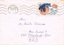 12789. Carta PODEBRADY (Checoslovaquia) 1976 A Alemania - Briefe U. Dokumente