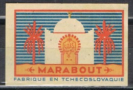 Etiqueta Safety Matches . MARABOUT. Checoslovaquia, Tchecoslovaquie - Sonstige & Ohne Zuordnung