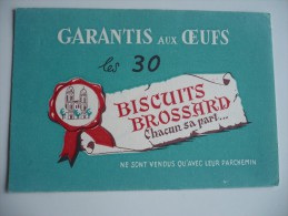 BUVARD Biscuits BROSSARD Chacun Sa Part. Vendus Avec Leur PARCHEMIN. DEVINETTE Au Dos. Années 50. Etat Très Bon - Sucreries & Gâteaux