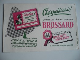 BUVARD Biscuits BROSSARD Chacun Sa Part. Pub Pour Collection Miniature N°3. Années 50. Etat Très Bon - Dulces & Biscochos