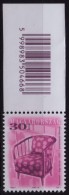 2000 Hungary - ANTIQUE FURNITURE - Chair 30 Ft - MNH + EAN Code Label Vignette - Unused Stamps