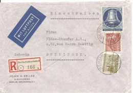 1953 Deutschland, R - Brief, Luftpost Berlin 26.5.51 Nach Schweiz, Mi 79 +, Siehe Scans! - Lettres & Documents