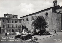 UMBRIA-PERUGIA-CITTA' DI CASTELLO PIAZZA RAFFAELLO SANZIO VEDUTA AUTO D'EPOCA VESPA - Other & Unclassified