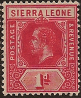 SIERRA LEONE 1912 1d KGV SG 113a HM PN182 - Sierra Leone (...-1960)