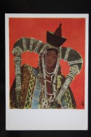 Mongolia.  "Woman In A National Costume" By Stroganov   - Old Postcard 1966 - Mongolei