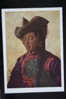 Mongolia.  "Woman In A National Costume" By Stroganov   - Old Postcard 1966 - Mongolei