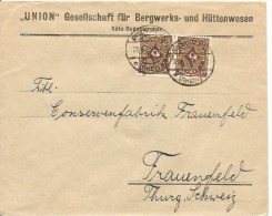 1923 Deutschland, Brief, Drucksache, Bergwerk, Rodenkirchen 18.6.23 Nach Schweiz, Mi 208, Siehe Scans! - Covers & Documents