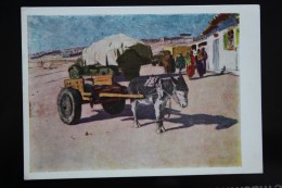 Mongolia.  "Midday" By Stroganov   - Old Postcard 1966 - Donkey - Mongolia