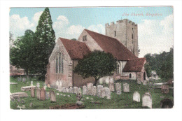 RP PC: Singleton Church, Sussex Used  1908 TO MISS GRIST EGYPT HOUSE WEST COWES ISLE OF WIGHT - Autres & Non Classés