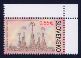 2014 SLOVACCHIA "CENTENARIO PRIMA GUERRA MONDIALE / WORLD WAR I VICTIMS" SINGOLO MNH - Unused Stamps