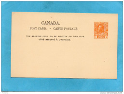 Carte  Entier Postal Neuf-  1 C-george V-Orange-  Timbrée Sur Commande  "International Schools" - 1903-1954 Kings