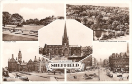 GB - Y - Sheffield - Multiview : Town Hall And Gardens, Weston Park, Cathedral, Fargate, Forge Dam And Lake, Fulwood - Sheffield